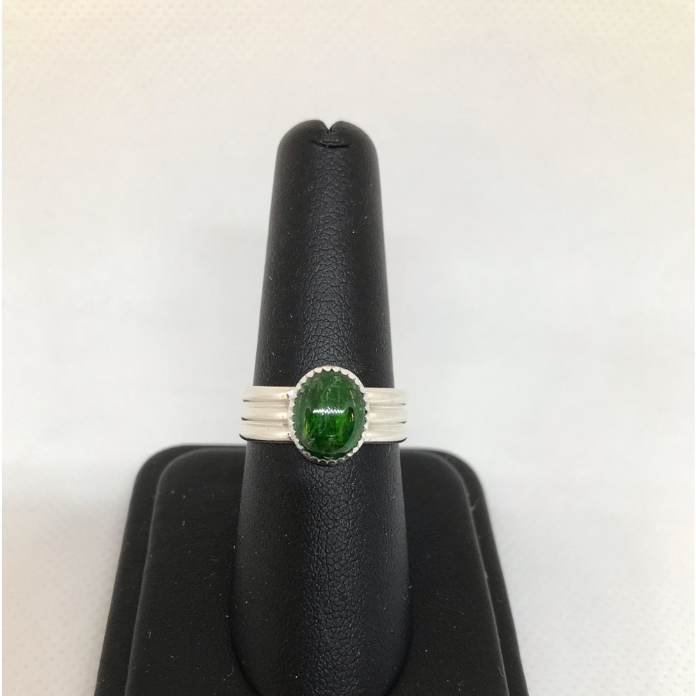3Ct Chrome Diopside Ring Handmade